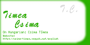 timea csima business card