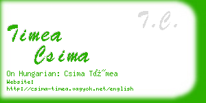 timea csima business card